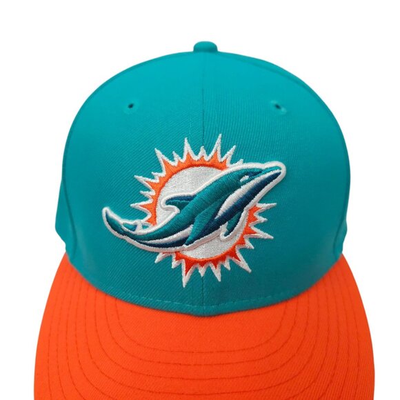 New Era 9Fifty Miami Dolphins Snapback Cap Trucker Embroidered 3D Logo NFL Hat - Picture 7 of 14